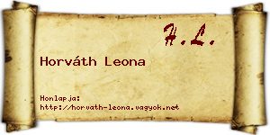 Horváth Leona névjegykártya